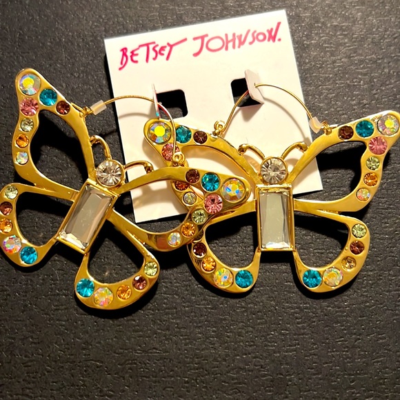 New BETSEY JOHNSON
Butterfly Hoop Earrings - Picture 5 of 12